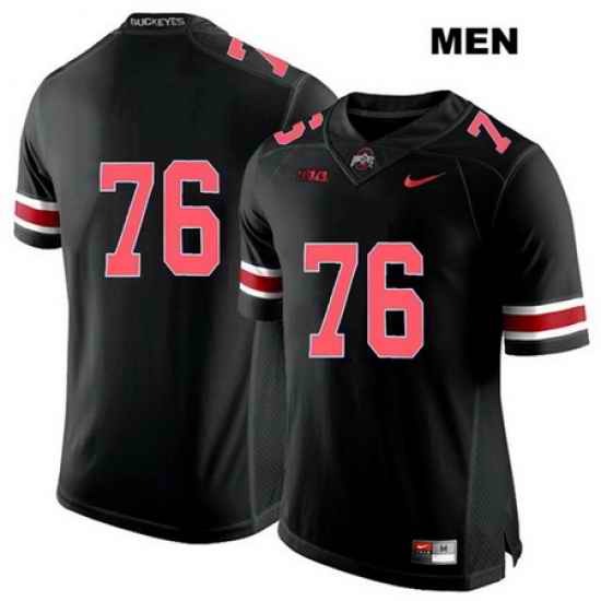 Branden Bowen Ohio State Buckeyes Red Font Nike Authentic Mens  76 Stitched Black College Football Jersey Without Name Jersey